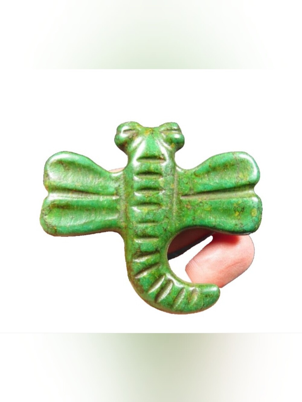 Green Turquoise Dragonfly Pendant